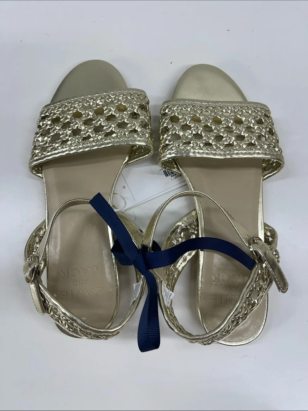 NWT Janie and Jack Sandal In Gold Size 1